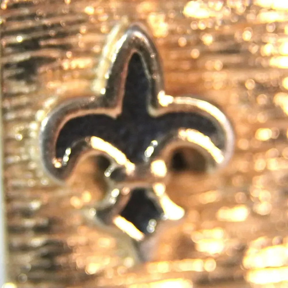 💎Vintage Cuff Links Fleur De Lis Boyscout Insignia Gold Tone Metal